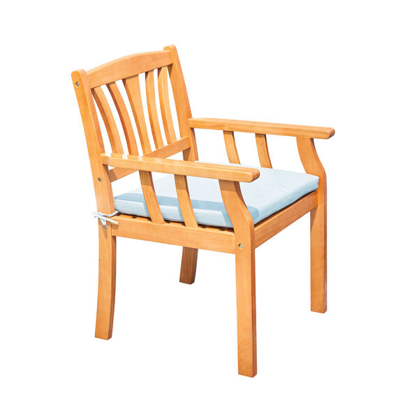 Kapalua Oil-Rubbed Honey Nautical Outdoor Eucalyptus Wooden Dining Chair, image 9