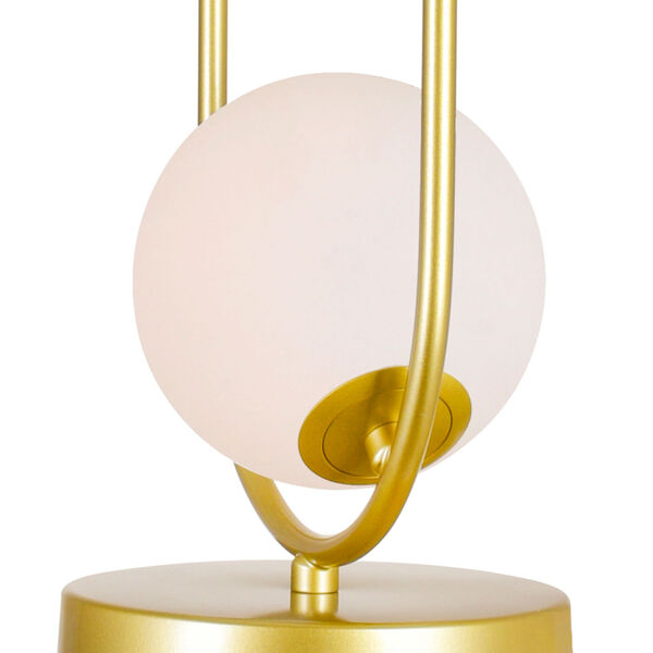 Celeste Medallion Gold Two-Light LED Table Lamp, image 3