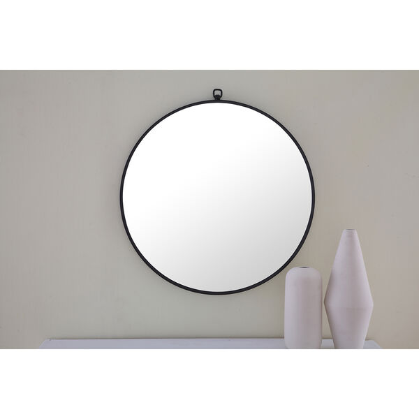 Eternity Black 24-Inch Mirror with Hook, image 2