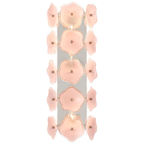Leighton Large Sconce in Polished Nickel with Blush Tinted Glass by kate spade new york, image 1