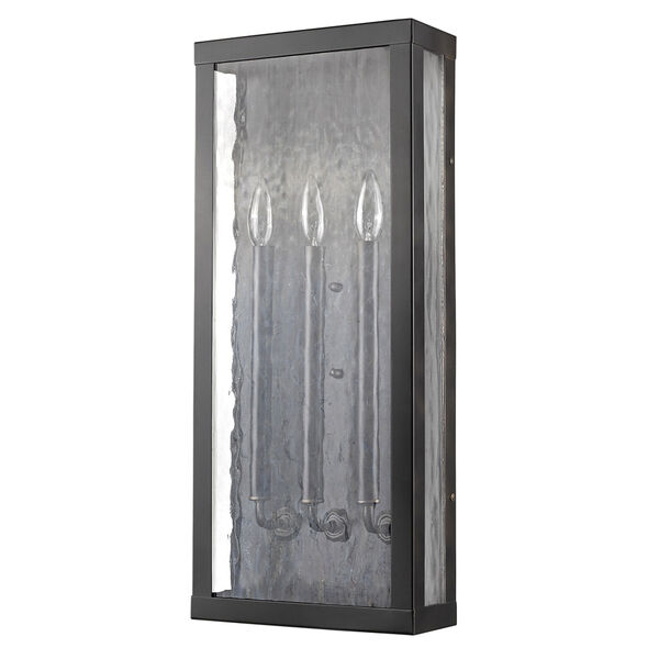 Charleston Oil Rubbed Bronze 10-Inch Three-Light Outdoor Wall Mount, image 1