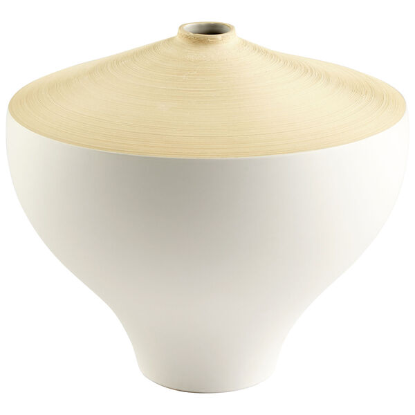 Inez Matte White Medium Vase, image 1
