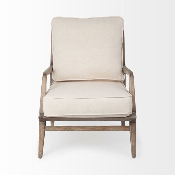 Harman II Off White and Ash Wood Arm Chair, image 2