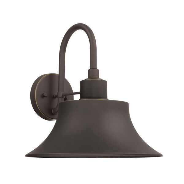 Brock Oil Rubbed Bronze 13-Inch One-Light Outdoor Wall Lantern, image 1