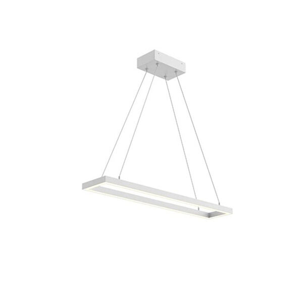 Piazza White Six-Inch Rectangle LED Chandelier, image 1