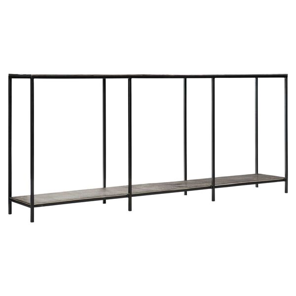 Equinox Black and Nickel Console Table, image 2