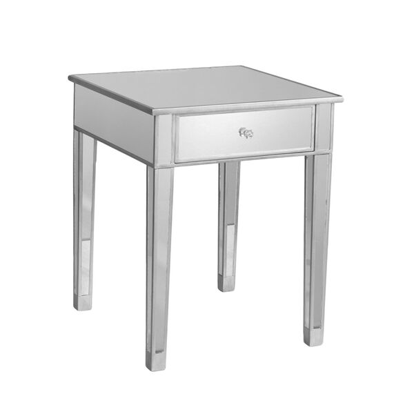 Silver Mirage Mirrored Accent Table, image 4