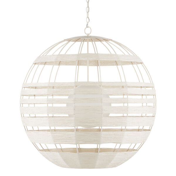 Lapsley Vanilla and White One-Light Orb Chandelier, image 2