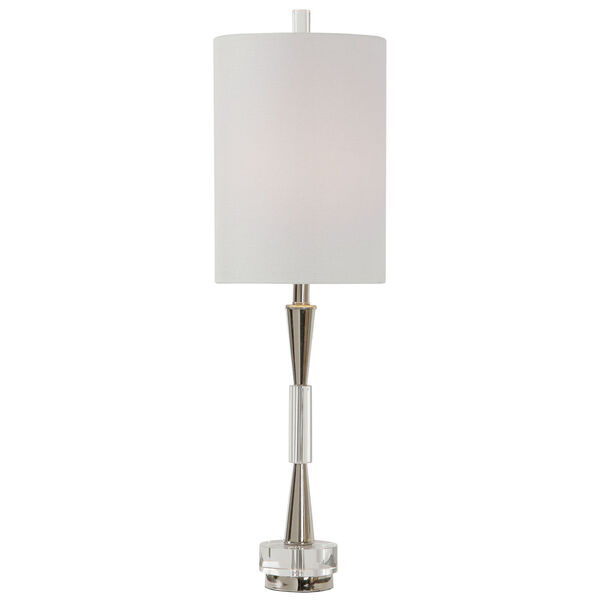 Azaria Polished Nickel 1-Light Buffet Lamp, image 1