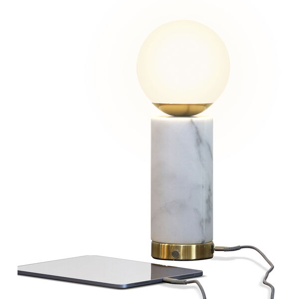 Aspen Brass Integrated LED Table Lamp, image 1