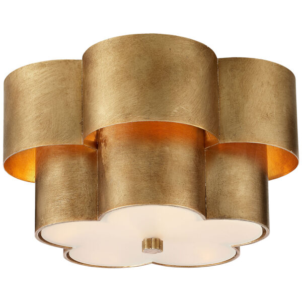 Arabelle Medium Flush Mount in Gild with Frosted Acrylic by AERIN, image 1