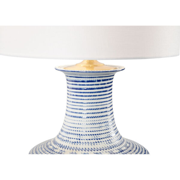 Blue and White One-Light Ceramic Table Lamp, image 2