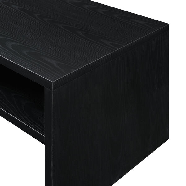 Northfield Admiral Black Deluxe Coffee Table with Shelves, image 4