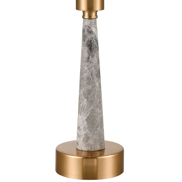 Magda Gray Marble and Satin Brass One-Light Table Lamp, image 4