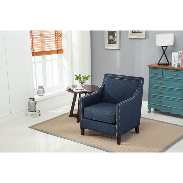 Taslo Navy Blue Accent Chair, image 6