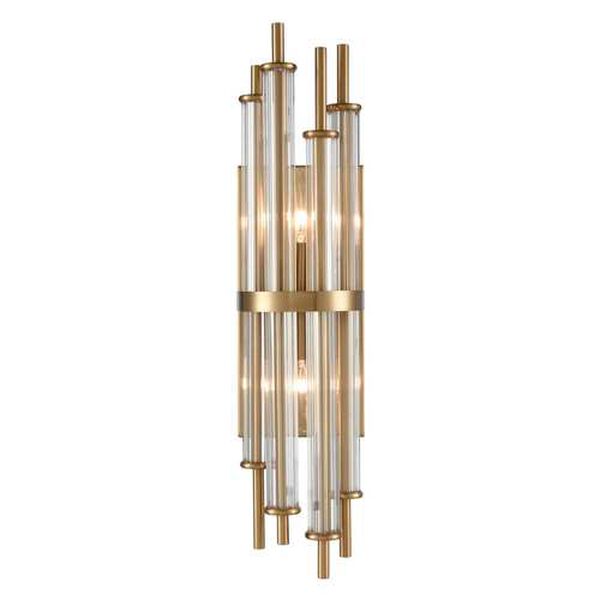 Serena Satin Brass Two-Light Wall Sconce, image 3