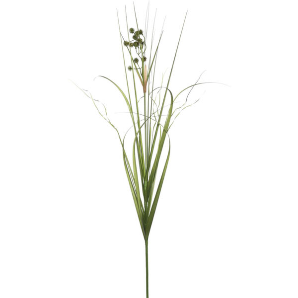 Green 36-Inch Grass with Pomp Balls in Pot, image 2