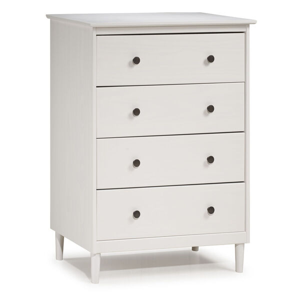 White Four Drawer Dresser, image 2