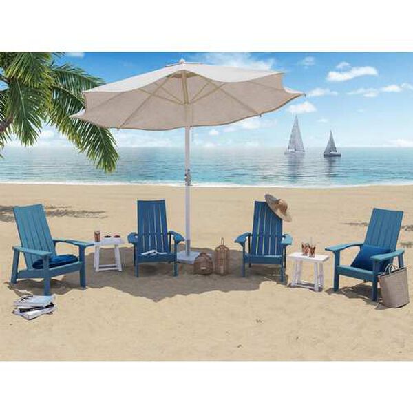 Capterra Casual Pacific Blue Outdoor Flatback Adirondack Chair, image 9
