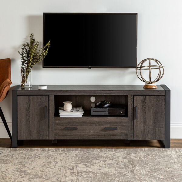 Urban Blend Charcoal 60-Inch TV Stand Console, image 1