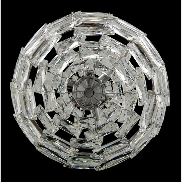 Alta Polished Chrome Nine-Light Pendant with Firenze Crystal, image 3