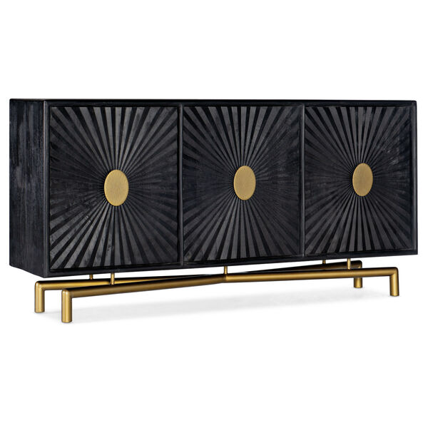 Black and Gold Entertainment Console, image 1