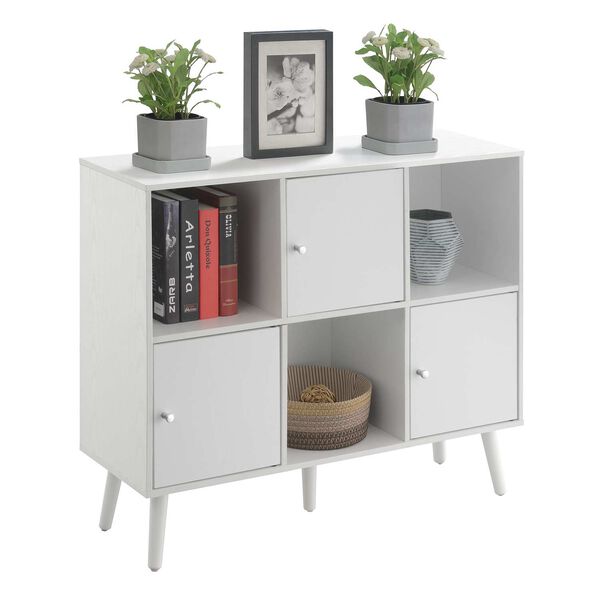White Three Door Cabinet Console Table, image 2