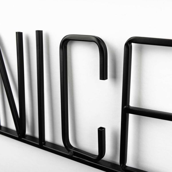 Black Work Hard and Be Nice Sign Wall Hanging, image 3