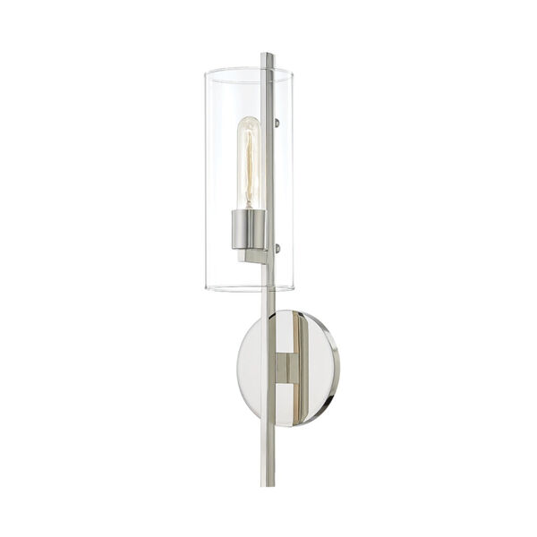 Ariel Polished Nickel One-Light Wall Sconce, image 1