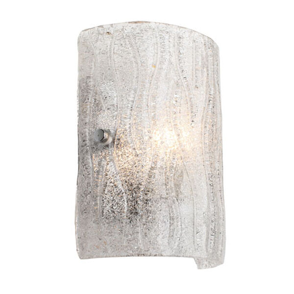 Brilliance Chrome Finish with Bright Ice Glass One Light Wall Sconce, image 2
