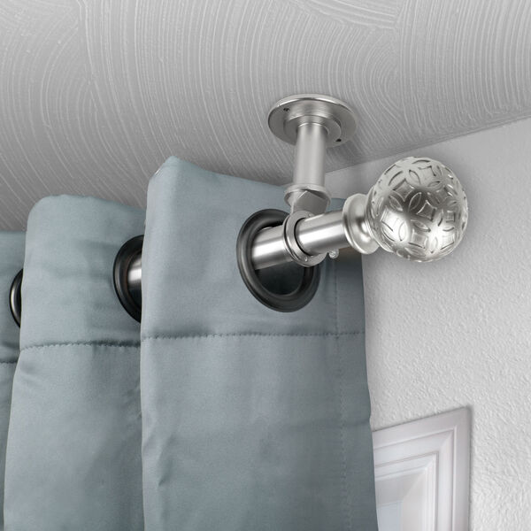 Odelia Satin Nickel 28-48 Inches Ceiling Curtain Rod, image 2