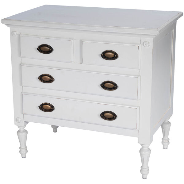 Easterbrook White 4 Drawer Chest, image 2
