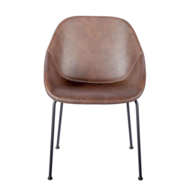 Milo Brown Leatherette Side Chair, Set of 2, image 1