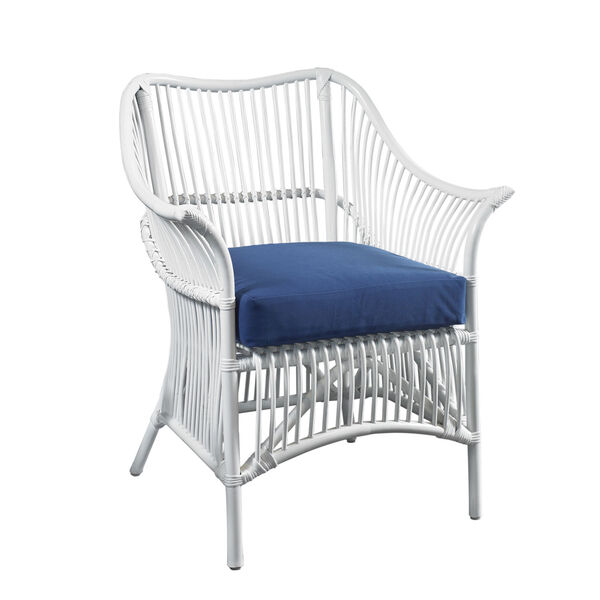 Palm White Rattan Occasional Chair, image 1
