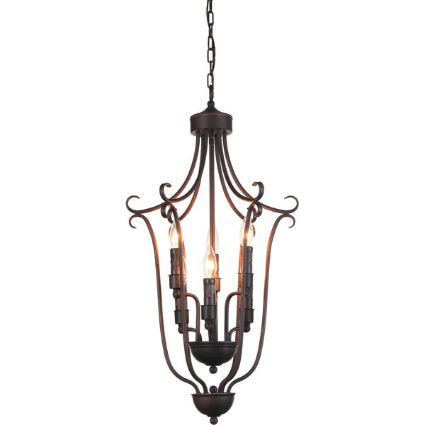 Maddy Oil Rubbed Brown Six-Light Chandelier, image 1