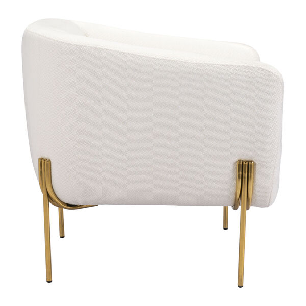 Micaela Ivory and Gold Arm Chair, image 3