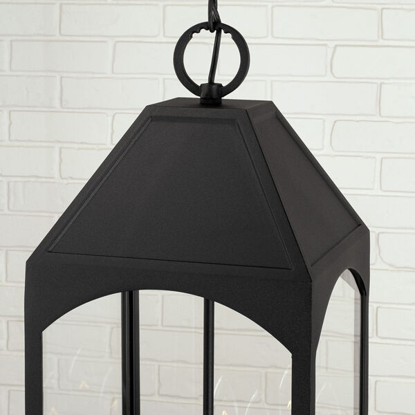 Burton Black Outdoor Four-Light Hangg Lantern with Clear Glass - (Open Box), image 3