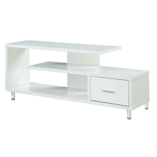 Nicollet White 60-inch TV Stand, image 1