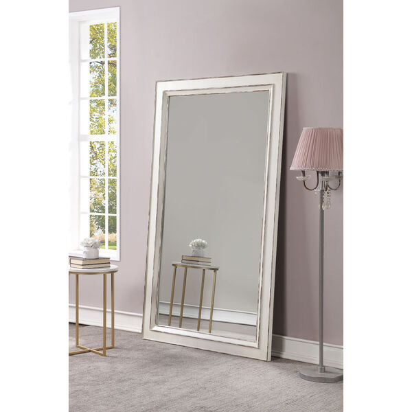 Ivory 79-Inch x 46-Inch Floor Mirror, image 3