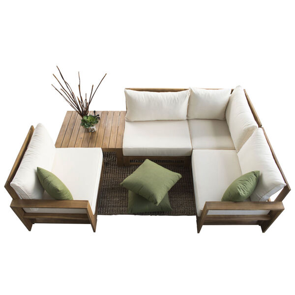Grand Cay Canvas Brick Five-Piece Modular Sectional, image 6