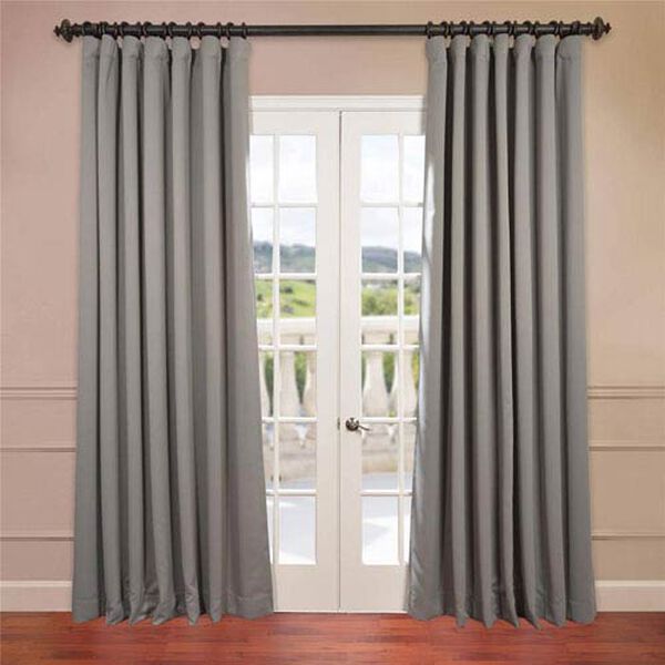 Grey 84 x 100-Inch Double Wide Blackout Curtain Single Panel, image 1