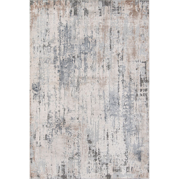 Dalston Gray Abstract Rectangular: 3 Ft. 11 In. x 5 Ft. 7 In. Rug, image 1