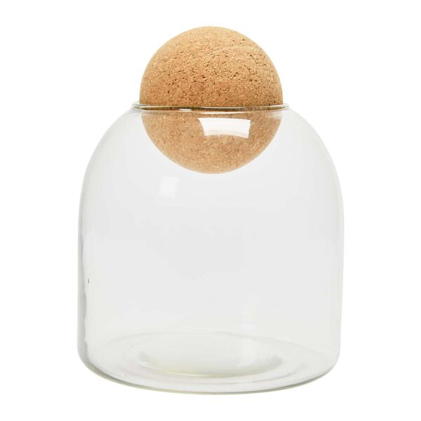 Clear Jar with Cork Ball Lid, image 2