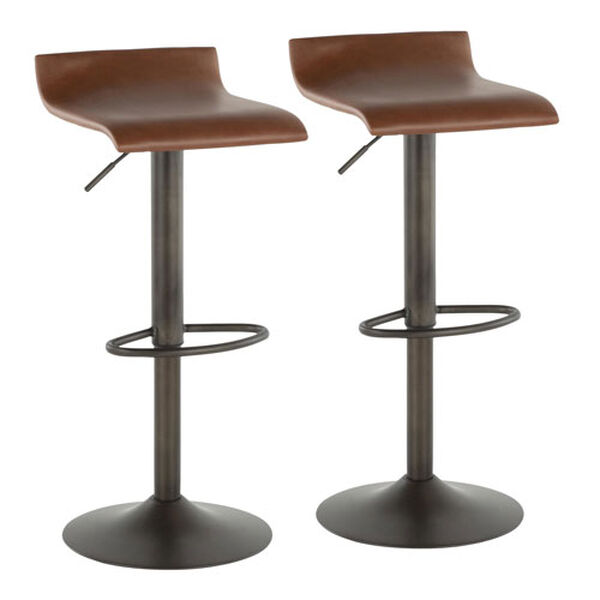 Ale Black and Brown Bar Stool, Set of 2, image 1