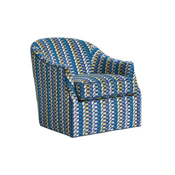 Ariana Blue Swivel Chair, image 1