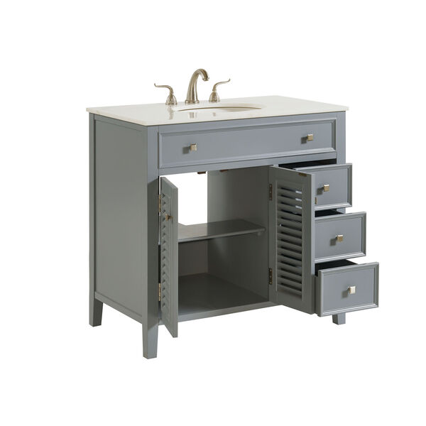 Cape Cod Gray 36-Inch Vanity Sink Set, image 3