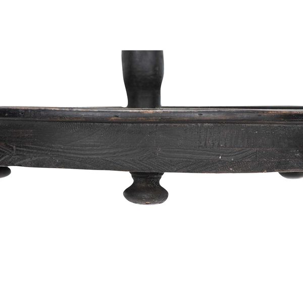 Black Distressed Blackwashed Wood Two-Tier Tray, image 3