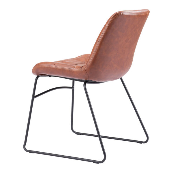 Tammy Vintage Brown and Matte Black Dining Chair, image 5