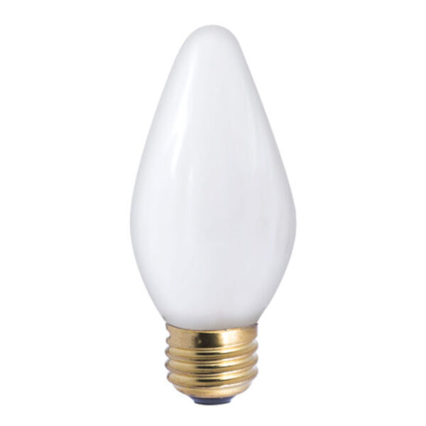Pack of 25 White Incandescent F15 Standard Base Warm White 240 Lumens Light Bulbs, image 1