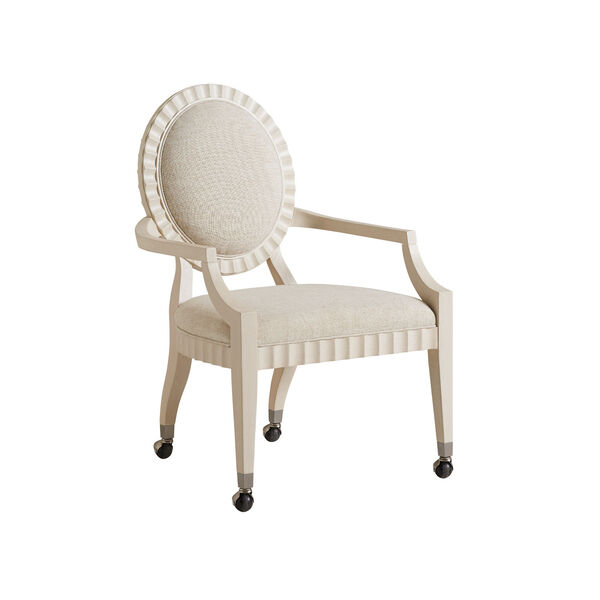 Cascades Linen White Preston Game Chair With Casters, image 1